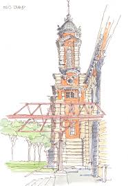 Ellis Island Ny Usa Architecture Sketch Architecture Drawing Architecture Art
