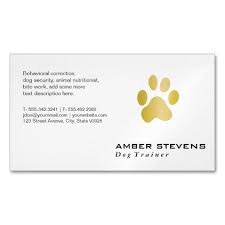Elite Dog Trainer Golden Paw Business Card Magnet Zazzle Com Magnetic Business Cards Dog Trainer Pet Sitter Business