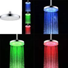 8 Zoll Led Temperaturregelung Regendusche Kopf Wasser Beschichtung Fertig Wandhalterung Runde Duschkopf
