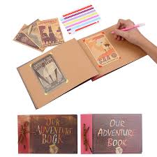 Our adventure book pixar up handmade diy family scrapbook, wedding photo album, retro album, anniversary scrapbook, travel album, child's album,with bonus gift box 4.6 out of 5 stars 2,076 £11.99 £ 11. 40 Sheets Our Adventure Book Handmade Diy Family Scrapbook Photo Album With 2 Sheets Corner Stickers 3pcs Postcards Birthday Buy At The Price Of 10 56 In Aliexpress Com Imall Com