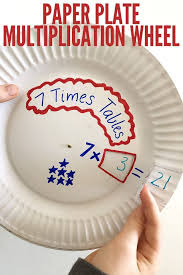 Math Games For Kids Paper Plate Multiplication Wheel Math Games For Kids Teaching Multiplication Multiplication Wheel