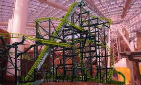 A rollercoaster that goes through a casino makes a loop very fast and then the same thing just backwards ! Best Thrill Rides In Las Vegas Scary Coasters 2021 Update