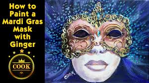 How to Paint a Mardi Gras Mask with Acrylic Paints for Beginners by Ginger  Cook