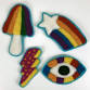 Felted Rainbow Patches for Teens