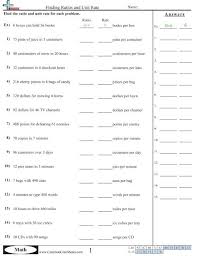 Unit Rate Worksheet In 2020 Unit Rate Unit Rate Worksheet The Unit