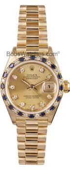 At retail, the cheapest ladies' rolex watch is the oyster perpetual 26 in full stainless steel, priced at $4,850. Rolex President 69168 Sapphire Diamond Bezel Dial Bob S Watches