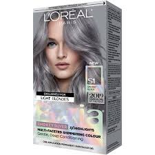 L Oreal Paris Feria Multi Faceted Shimmering Permanent Hair Color S1 Smokey Silver 1 Kit Walmart Com Silver Hair Dye Permanent Hair Color Grey Hair Dye
