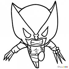 How To Draw Wolverine Chibi Superheroes Marvel Art Drawings How To Draw Wolverine Avengers Drawings