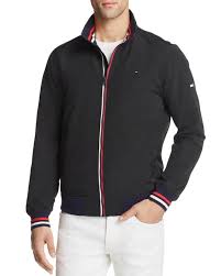 Tommy Hilfiger Tommy Jeans Varsity Stripe Bomber Jacket Men Bloomingdale S Mens Black Jacket Jackets Tommy Hilfiger