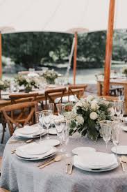 Rustic Garden Style Wedding With A Mix Of Farmers Tables And Round Tables Caterer Peppers Artful Eve Round Wedding Tables Wedding Table Wedding Table Designs