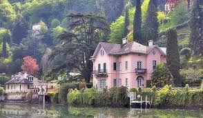 More images for lake house in italian » Fascinating Scenes Around Lake Como Italy Photo Stackz Pink Italian Home In Lago Di Como Italy Lake Como Italy Como Italy Lake Como