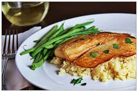 Fluff the couscous with a fork to separate the grains and stir through the carrot, red pepper, onion, chickpeas and parsley. Tilapia And Couscous Recipe