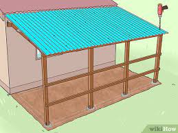 When you cover a patio with a roof, many local codes consider that a porch or a room and that requires permits, drawings, inspections, etc. 6 Ways To Add A Lean To Onto A Shed Wikihow