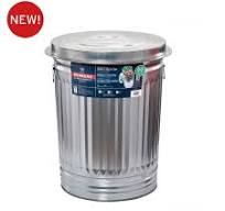 Behrens 31 Gal. Galvanized Steel Round Metal Household Trash Can with Lid 1270 - The Home Depot