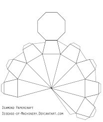 Diamond Or Gem Papercraft By Disease Of Machinery On Deviantart Paper Diamond Diamond Template Diy Paper
