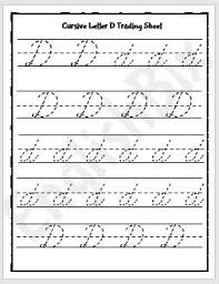 These printable cursive alphabet tracing worksheets are great for kindergarten, first, second, and third grade. Cursive Letter D Tracing Worksheet Englishbix