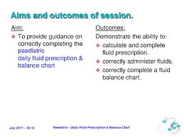 Paediatric Daily Fluid Prescription Balance Chart Ppt Download