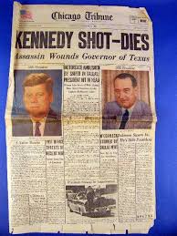 Nov 23 1963 Chicago Tribune Newspaper Jfk Kennedy Shot Assassinated Jfk Kennedy Kennedy Shot Chicago Tribune Newspaper