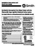 30 gallon propane water heater for mobile home. 30 Gallon Tall 6 A O Smith