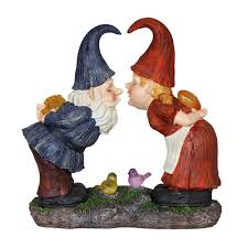 Powered by a solar panel, the solar powered led garden light absorbs energy in the morning and switches on as the sun goes down.the solar powered light will shine for hours when fully charged. Garden Decoration Statue Solar Powered Kissing Gnomes Couple Buy Kissing Gnomes Couple Garden Decoration Solar Gnome Product On Alibaba Com