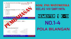 Soal uas matematika kelas 8. Pembahasan Prediksi Soal Uas Pas Matematika Kelas 8 Smp Mts K13 No 1 4 Youtube