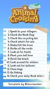 Daily To Do Animal Crossing New Horizons Animal Crossing Animal Crossing Music Animal Crossing Funny