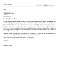 Cover letter examples in different styles, for multiple industries. Business Cover Letter Example
