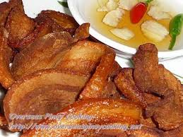 Deep Fried Pork Belly Strips Fried Pork Belly Pork Belly Recipes Sliced Pork Belly Recipe