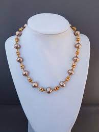 Vintage Givenchy Golden Baroque Pearl Necklace Faux Pearl Crystal Toggle Necklace Givenchy Vintage Givenchy Baroque Pearl Necklace Vintage Givenchy Necklace