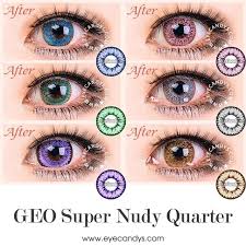 Geo Super Nudy Quarter Circle Lens Eyecandy S Cosmetic Contact Lenses Circle Lenses Colored Contacts