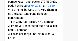 Penulis sendiri mendapat bahan dan materi makalah ini dari hasil training yang telah diikuti pada tanggal 18. Persyaratan Masuk Alfamart Harus Jadi Goblin