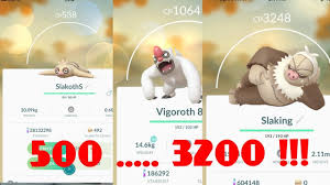 pokemon go evolve slakoth 500 cp vigoroth slaking