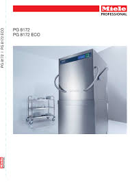 View online or download miele pg 8080 operating instructions manual. Miele Pg 8172 Operating Instructions Manual Pdf Download Manualslib