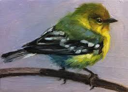 Beautiful Bird Paintings On Canvas Tiny Pine Warbler Little Bird Painting Open Edition Print Etsy Bird Painting Acrylic Birds Painting Bird Art
