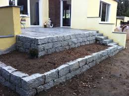 Terrasse Trockenmauer Zufahrt Klinker Naturstein Terreace 2019 Garten Steinmauer Garten Garten Stufen