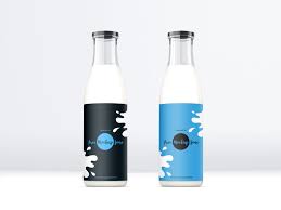 Download Milk Glass Bottle 2018 Free Mockup