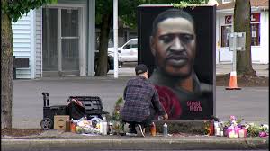 George floyd iv, owings mills, maryland. Artist Paints Tribute To George Floyd In White Center King5 Com