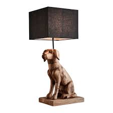 Thelma Base Only Dark Natural Large Wooden Dog Table Lamp Base Only Get set for table lamp base at argos.