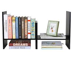 Desktop Wood Small Bookcase Freestanding Adjustable Mini Bookshelf Home And Office Decorations Storage Desk Shelves Literature Organiser Display Rack Black Buy Online In Belize Missing Category Value Products In Belize