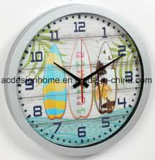 Some themes might be more beach and ocean while others are nautical and related to the sea. China Summery Colorful Surfing Board Youth Beach Theme Energetic Silvery Plastic Decorative Wall Clock China Decorative Wall Clock And Unique Clock Price