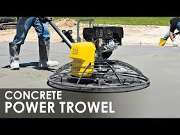 This means a power trowel has to be fitted with the correct tools for floating first; Power Trowel Power Trowel For Concrete Floor Finishing Concrete Power Trowel Youtube