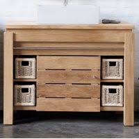 Stock meuble sous vasque bois exotique luxe teck salle de image de élégant salle de bain en bois intérieur de la maison des meubles. Meuble De Salle De Bain En Teck Et Chene Massif