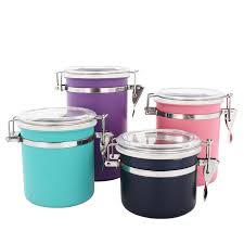 These slim canisters with airtight lids will keep your dry food fresh and your kitchen organized. 4 Piece Acrylic Canister Set Colorful Kitchen Storage Canister With Lid Airtight Container Canister Jar Buy Kitchen Storage Canister Canister Jar 4 Piece Acrylic Canister Set Product On Alibaba Com