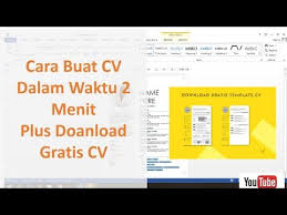 Cara Buat Cv Dengan Ms Word Dalam Waktu 2 Menit Download Cv Gratis Youtube Youtube Pengikut Instagram