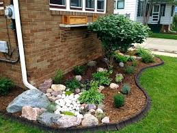 Decorative Splash Block Gutter Downspout Rain Rock Garden Feature Utilizes Water From Do Small Front Yard Landscaping Rock Garden Design Front Yard Landscaping