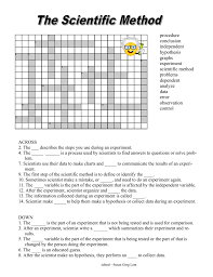 The following topics are covered on the test: Scientific Method Crossword
