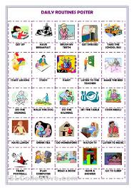 Daily Routines Poster Daily Routine Kids Daily Routine Worksheet Daily Routine