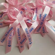Personalized Ribbons Birthday Bridal Shower Wedding Or Baby Etsy Personalized Ribbon My Wedding Favors Baby Shower Party Favors
