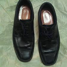 Ecco Mens Size 47 Black Lace Up Shoes