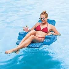 Pool Floats Features Reclining Adjustable Pool Float Double Thick Soft Closed Cell Cinyl Swimming Pool Floats Swimming Pool Accessories Inflatable Pool